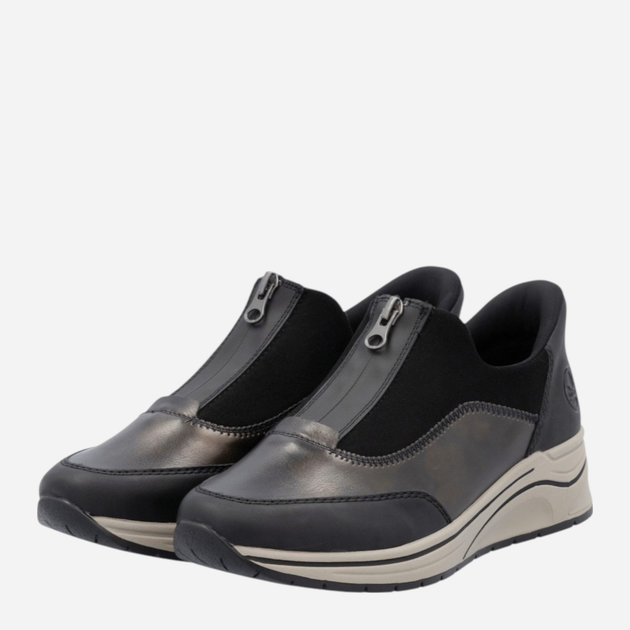 Sneakersy damskie Rieker N9553-25 38 (5UK) Brązowe (4061811591251) - obraz 4
