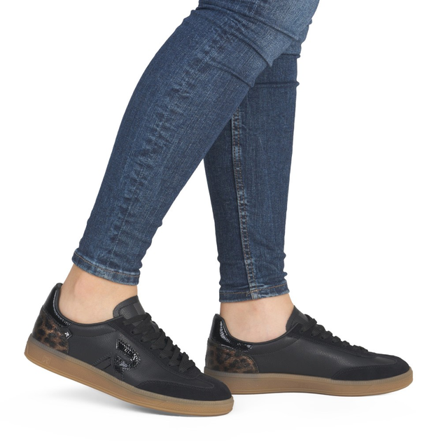 Sneakersy damskie skórzane Rieker W2200-03 38 (5UK) Czarne (4061811586509) - obraz 2