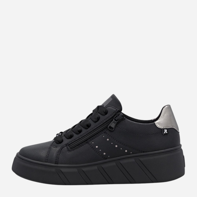 Sneakersy damskie na platformie Rieker W2605-02 38 (5UK) Czarne (4061811595235) - obraz 1