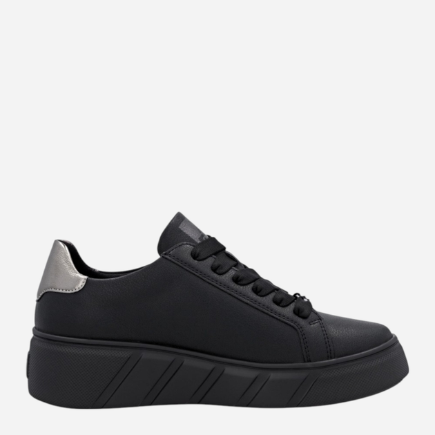 Sneakersy damskie na platformie Rieker W2605-02 38 (5UK) Czarne (4061811595235) - obraz 3