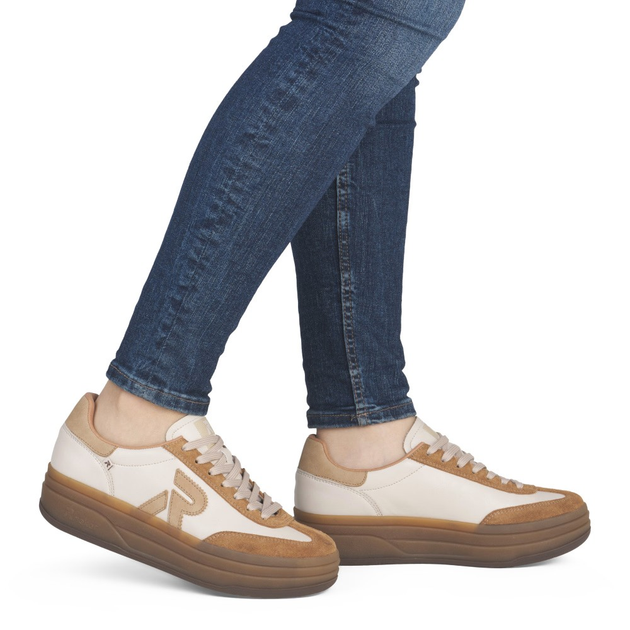 Sneakersy damskie na platformie Rieker W3700-62 37 (4UK) Beżowe (4061811595853) - obraz 2