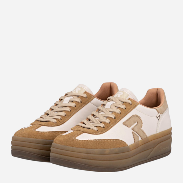 Sneakersy damskie na platformie Rieker W3700-62 36 (3.5UK) Beżowe (4061811595846) - obraz 4