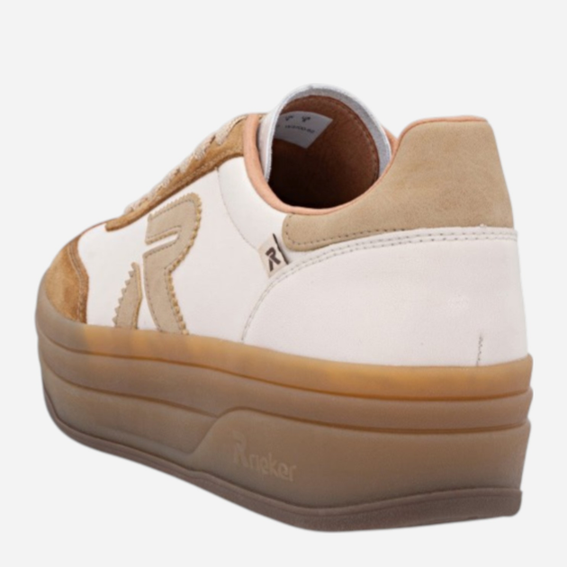 Sneakersy damskie na platformie Rieker W3700-62 36 (3.5UK) Beżowe (4061811595846) - obraz 6