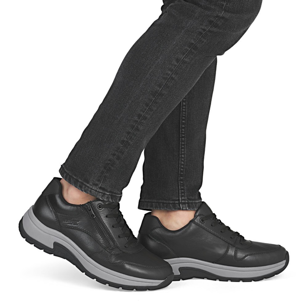 Sneakersy męskie skórzane Rieker 11002-00 46 (11UK) Czarne (4061811560370) - obraz 2