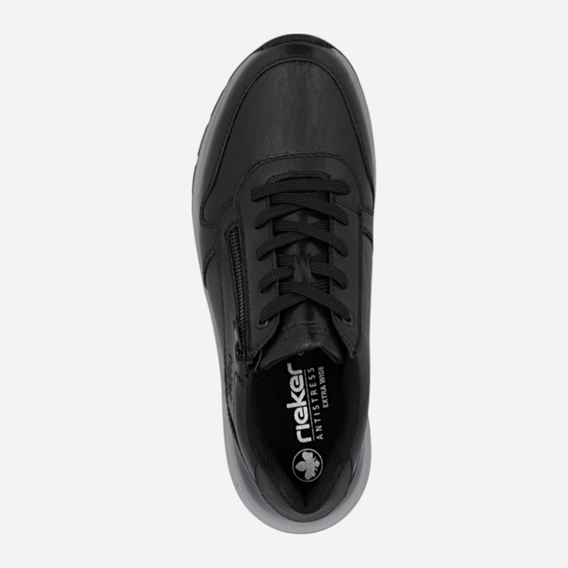 Sneakersy męskie skórzane Rieker 11002-00 46 (11UK) Czarne (4061811560370) - obraz 7