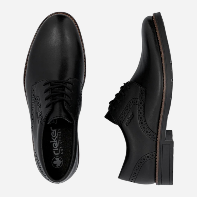 Buty derby męskie skórzane Rieker 14642-00 45 (10.5UK) Czarne (4061811473816) - obraz 4