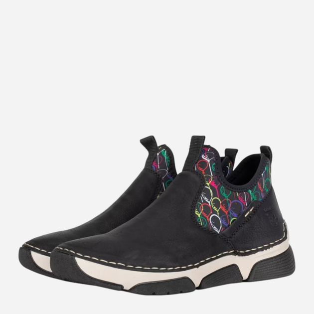 Sneakersy damskie Rieker 45957-00 39 (6UK) Czarne (4061811157242) - obraz 2