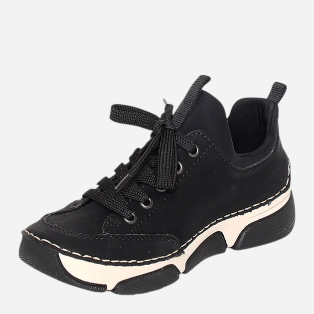 Sneakersy damskie Rieker 45973-00 40 (6.5UK) Czarne (4061811340828) - obraz 5