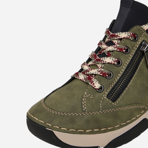 Sneakersy damskie Rieker 45973-54 40 (6.5UK) Oliwkowe (4060596942197) - obraz 7