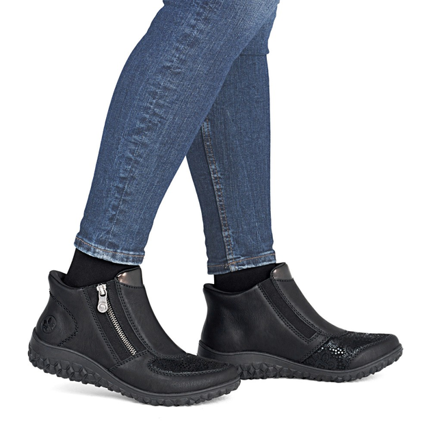 Жіночі черевики низькі Rieker 59558-00 38 (5UK) Чорні (4061811480555) - зображення 2