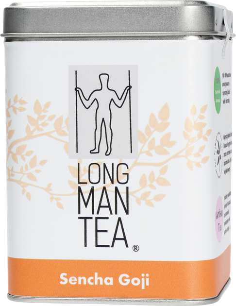 Herbata sypana Long Man Tea Sencha Goji w puszce 120 g (5903299988101) - obraz 1