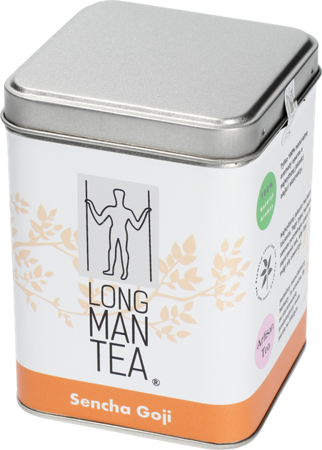 Herbata sypana Long Man Tea Sencha Goji w puszce 120 g (5903299988101) - obraz 2