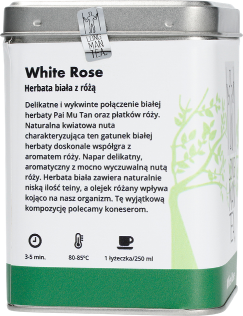 Herbata sypana Long Man Tea White Rose w puszce 100 g (5903299988163) - obraz 3