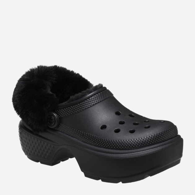 Chodaki damskie ocieplane Crocs Stomp Lined Clog 208546-001 41-42 Czarne (196265426133) - obraz 2