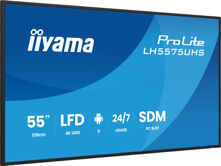 Монітор 55" iiyama ProLite LH5575UHS-B2AG - зображення 3