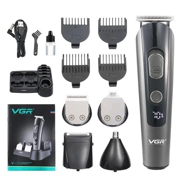 Беспроводная машинка для стрижки и триммер 5 в 1 VGR V-175 Professional аккумуляторная - изображение 3