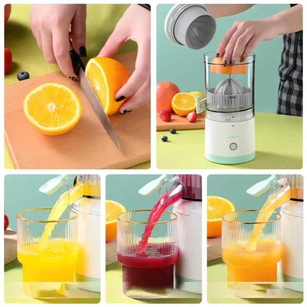 Акумуляторна соковичавниця Citrus Juicer Портативна електронна мінівичавниця для цитрусових і ягід - Фото 14 Акумуляторна соковичавниця Citrus Juicer Портативна електронна мінівичавниця для цитрусових і ягід - зображення 14