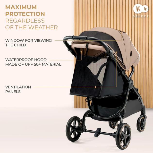 Wózek spacerowy Kinderkraft Mitzy Linen Beige (KSMITZ00BEG0000) - obraz 8