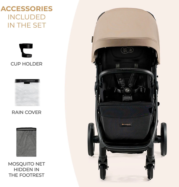 Wózek spacerowy Kinderkraft Mitzy Linen Beige (KSMITZ00BEG0000) - obraz 7