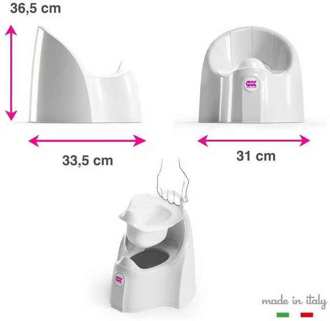 Nocnik anatomiczny Ok Baby Pasha Turkusowy (38911500) - obraz 5