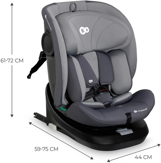 Автокрісло KinderKraft i-Grow i-Size Grey (5902533923663) (KCIGRO00GRY0000) - зображення 7
