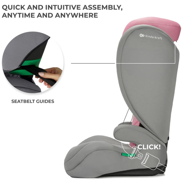 Автокрісло Kinderkraft i-Spark Pink (KCISPA00PNK0000) (5902533924974) - зображення 12