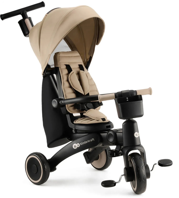 Триколісний велосипед Kinderkraft Jazz 2 Beige (KRJAZZ02BEG0000) - зображення 2