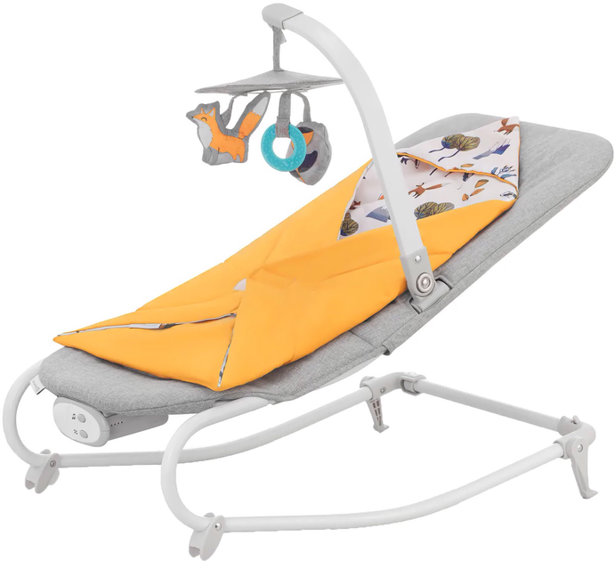 Шезлонг-гойдалка Kinderkraft Felio 2 Forest Yellow (KBFELI20YEL0000) (5902533921102) - зображення 1