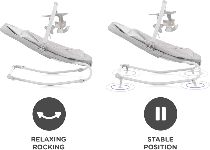 Leżaczek-bujaczek Kinderkraft Felio 2 Stone Grey (KBFELI20GRY0000) (5902533921119) - obraz 6