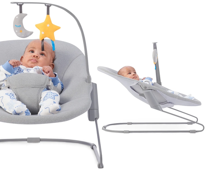 Leżaczek-bujaczek Kinderkraft Calmee Szary (5902533919048) (KBCALM00GRY0000) - obraz 4
