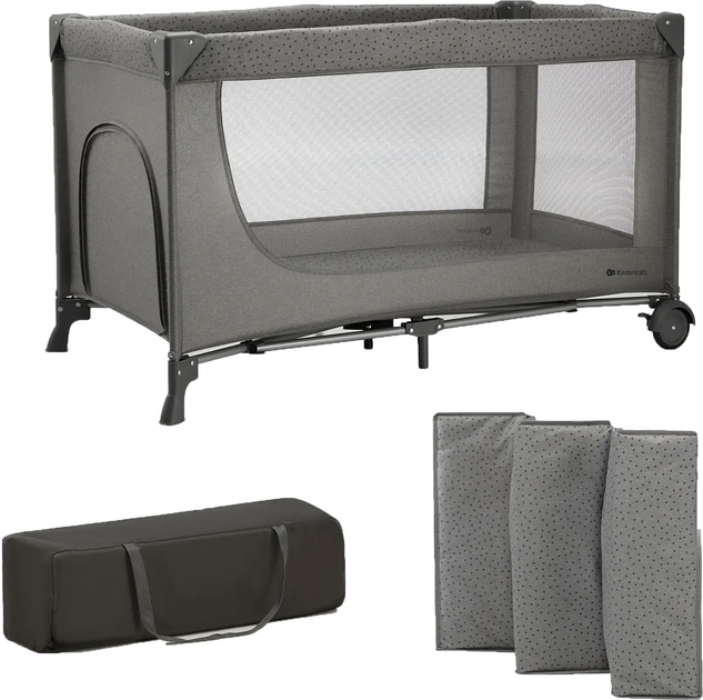 Ліжко-манеж Kinderkraft Joy 2 Dark Grey (KLJOY02DGR00000) - зображення 1