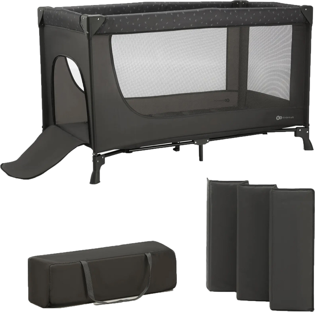 Łóżeczko turystyczne Kinderkraft Joy Light Grey (KLJOYLIGRY00000) - obraz 1