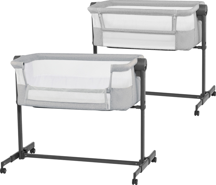 Łóżeczko dostawne Kinderkraft Neste Up 2 Light Grey (KLNEUP02LGR0000) - obraz 1