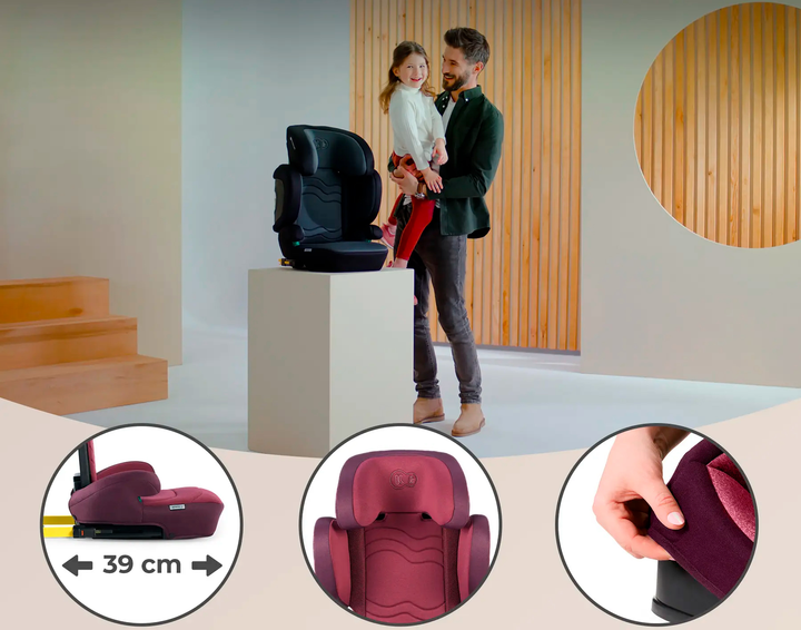 Fotelik samochodowy Kinderkraft Xpand 2 i-Size Cherry Pearl (KCXPAN02RED0000) - obraz 7