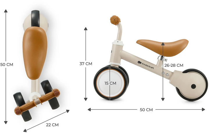 Jeździk biegowy Kinderkraft Cutie Beige (KRCUTI00BEG0000) - obraz 10