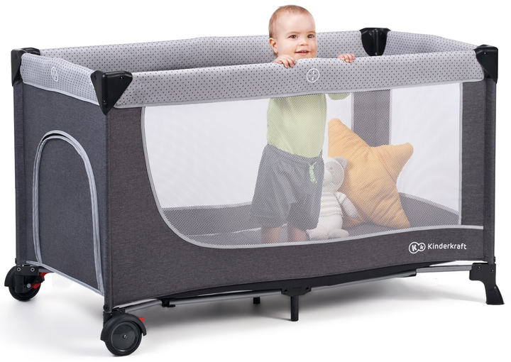 Ліжко-манеж Kinderkraft Leody Grey із аксесуарами (KCLEOD00GRY00AC) - зображення 9