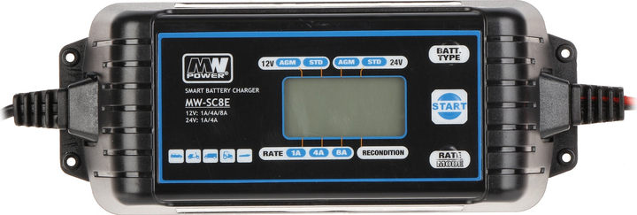 Ładowarka akumulatorowa MW Power 12V/24V MW-SC8E (5902135135518) - obraz 3