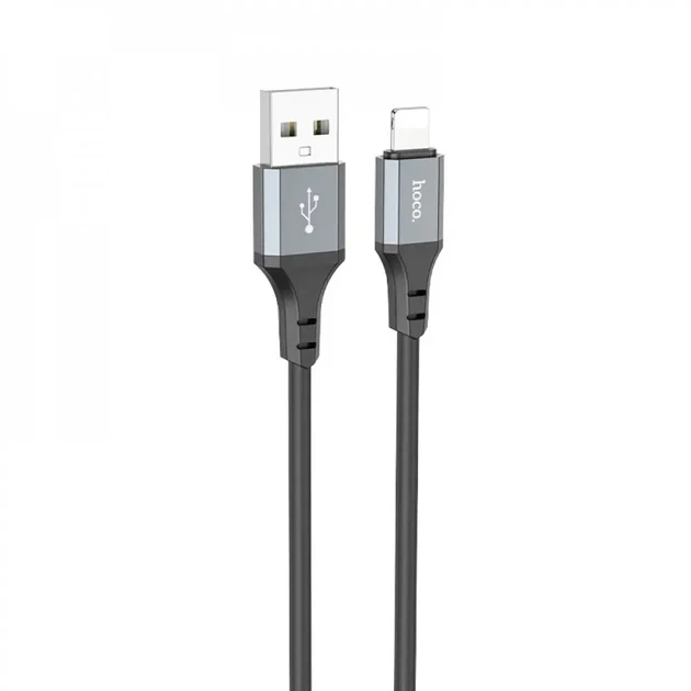Зарядний кабель Hoco X86 USB Lightning чорний - Фото 1 Зарядний кабель Hoco X86 USB Lightning чорний - зображення 1