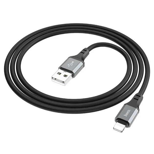 Зарядний кабель Hoco X86 USB Lightning чорний - Фото 7 Зарядний кабель Hoco X86 USB Lightning чорний - зображення 7