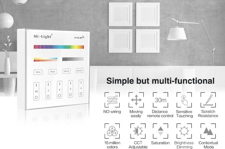 Panel ścienny Mi-Light RGB+CCT 2.4G ML-B4 (6970602181282) - obraz 5