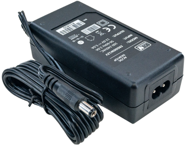 Zasilacz MW Power 12V/5A/60W 2.1 x 5.5 (5902135126387) - obraz 1