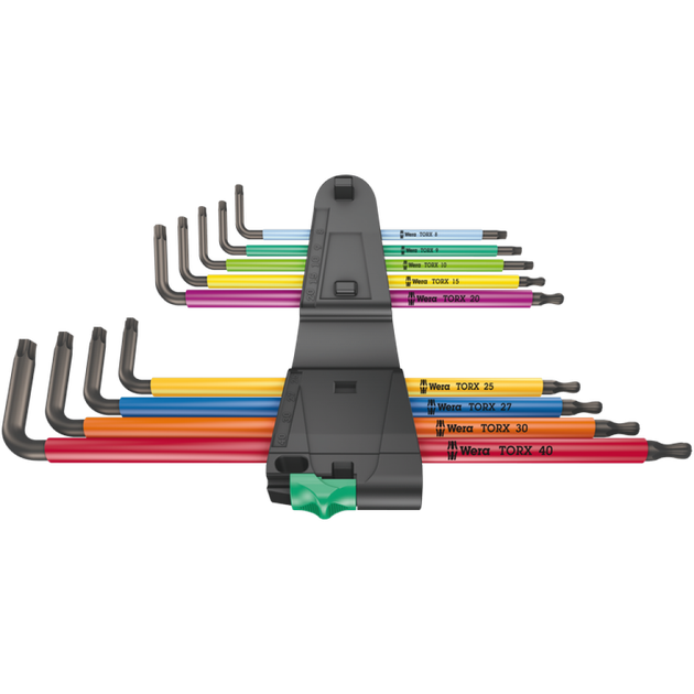 Набор ключей шестигранных Torx Wera 967/9 TX XL Multicolour 1 Г-образные T8-T40 9шт. (05024480001) - изображение 2
