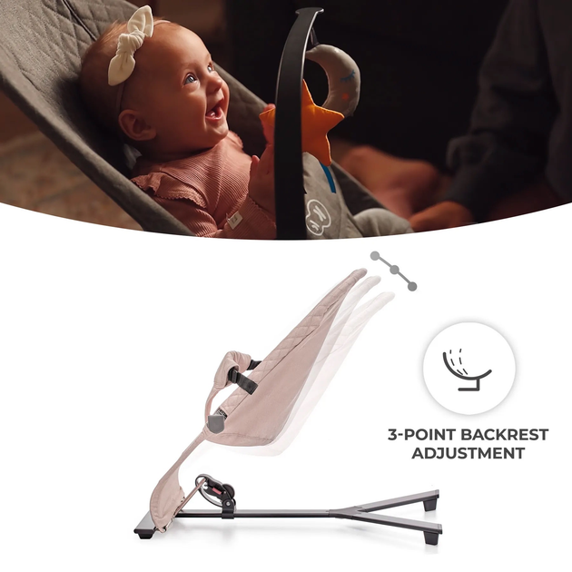 Шезлонг-гойдалка Kinderkraft Mimi Beige (KBMIMI00GRY0000) (00-00305192) - зображення 8