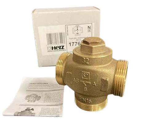 Триходовий змішувальний клапан HERZ Teplomix 61°C DN32 1½" - зображення 4