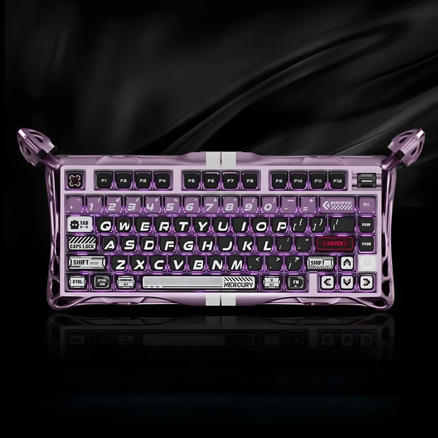 Клавиатура игровая GravaStar Mercury V75 Pro проводная с магнитными переключателями – Iron Purple - изображение 2