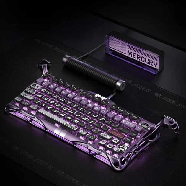Клавиатура игровая GravaStar Mercury V75 Pro проводная с магнитными переключателями – Iron Purple - изображение 5