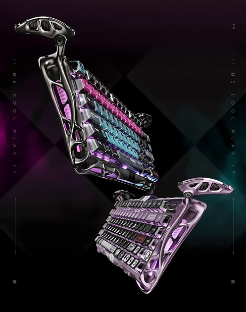 Клавиатура игровая GravaStar Mercury V75 Pro проводная с магнитными переключателями – Iron Purple - изображение 8