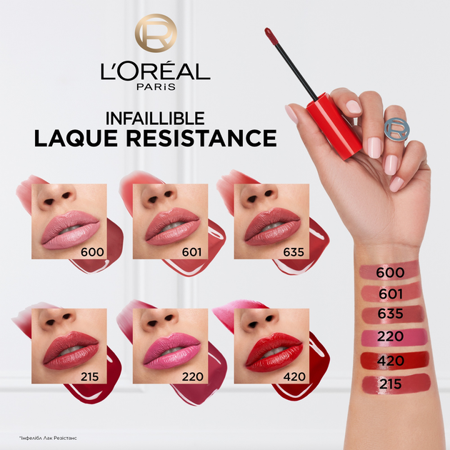 Рідка помада для губ L'Oreal Paris Infaillible Laque Resistance 600 Le Nu Rose 4.5 мл (3600524196776) - зображення 3