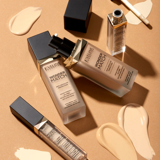 Podkład do twarzy Eveline Wonder Match 35 Sunny Beige 30 ml (5903416046448) - obraz 3