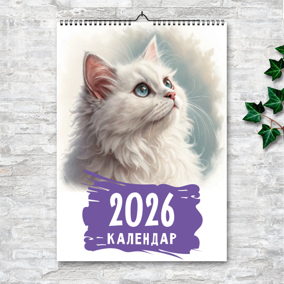 Календарь А4 перекидной настенный Коты. Портреты. 13 листов ENTERSTORE (art. 269010а4) - Фото 1 Календарь А4 перекидной настенный Коты. Портреты. 13 листов ENTERSTORE (art. 269010а4) - изображение 1